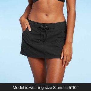 New Black Women’s Kona Sol Duplex Swim Skirt XS